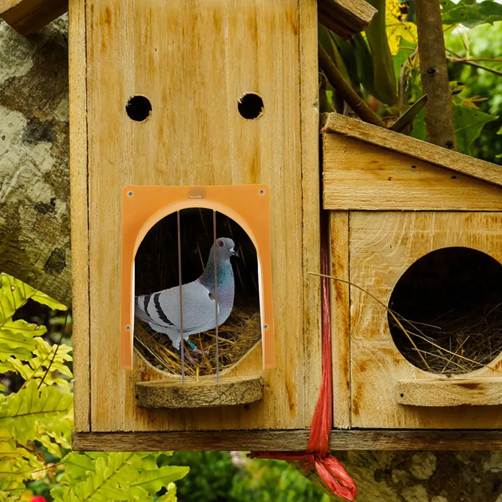 

Pigeon Racing Door Plastic Stainless Steel One Way Design Safe Entrance for Bird Cage Escape Prevention Pigeon Cage Supply