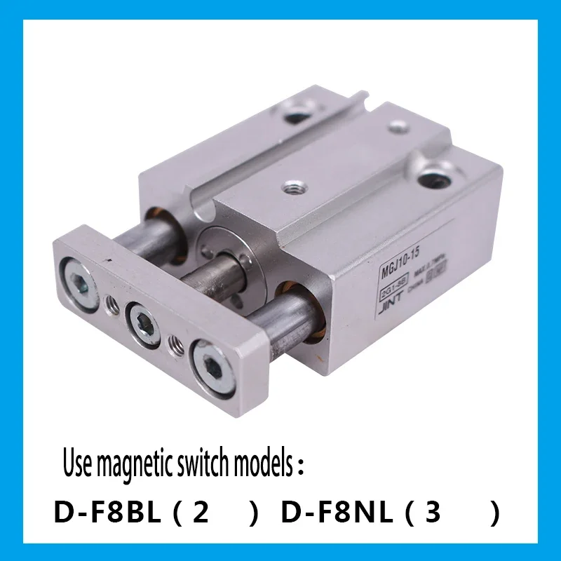 Pneumatic small three-axis cylinder three-rod micro cylinder with guide rod MGJ6-5 MGJ6-10 MGJ6-15 20 MGJ10-5 MGJ10-10 15 20 25