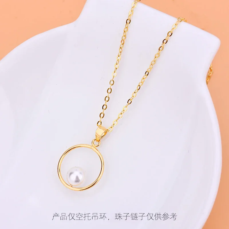 925 sterling silver can put bead round pendant handmade DIY material jewelry accessories women