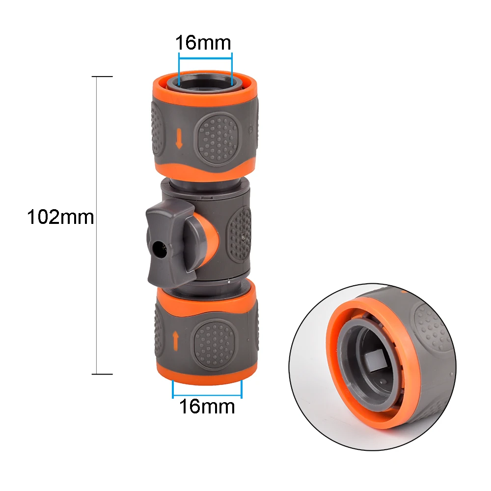 Garden Hose Quick Connector 1/2 3/4 1 Inch Pipe Coupler Stop Water Connector 16/20/32mm Repair Joint Irrigation System Fitting