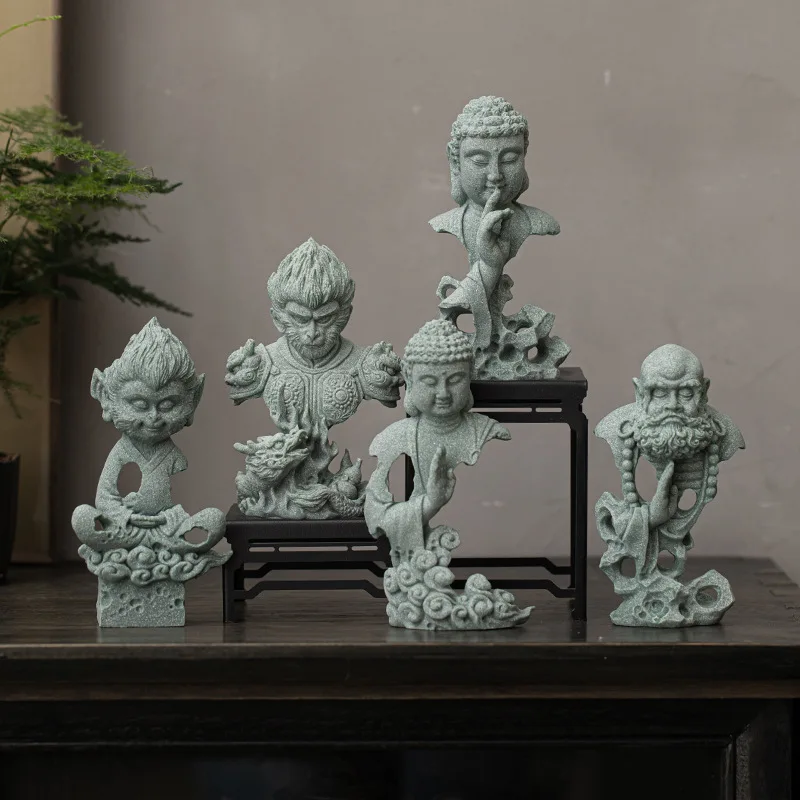 DSA retro Dharma patriarch line incense insert incense holder tea pet tea play ornament creative character  decoration