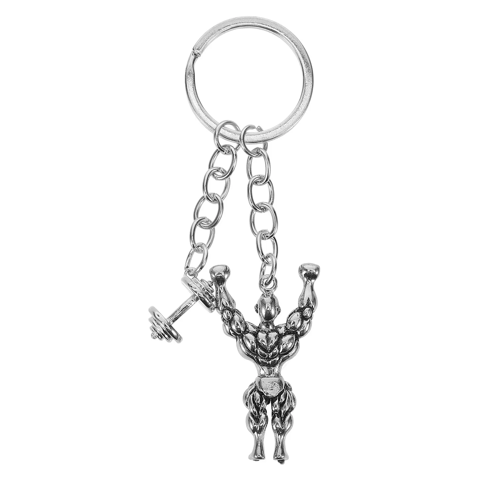 

Брелок-гантель: подарок для него и для нее, тематический кулон-держатель для ключей, стильный спортивный аксессуар для ключей, рюкзаков и молний