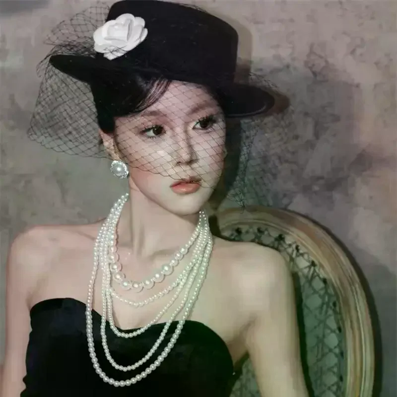 

Французская элегантная шляпа с вуалью камелии в стиле ретро, британские бархатные плоские шляпы, головные уборы для ужина, свадебные аксессуары для волос невесты