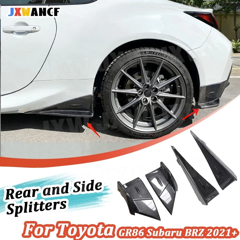 

JXWANCF Carbon Fiber Rear Splitters Flaps Spoiler Side Skirts Cupwings Winglets For Toyota GR86 Subaru BRZ 2021+ FRP Fender