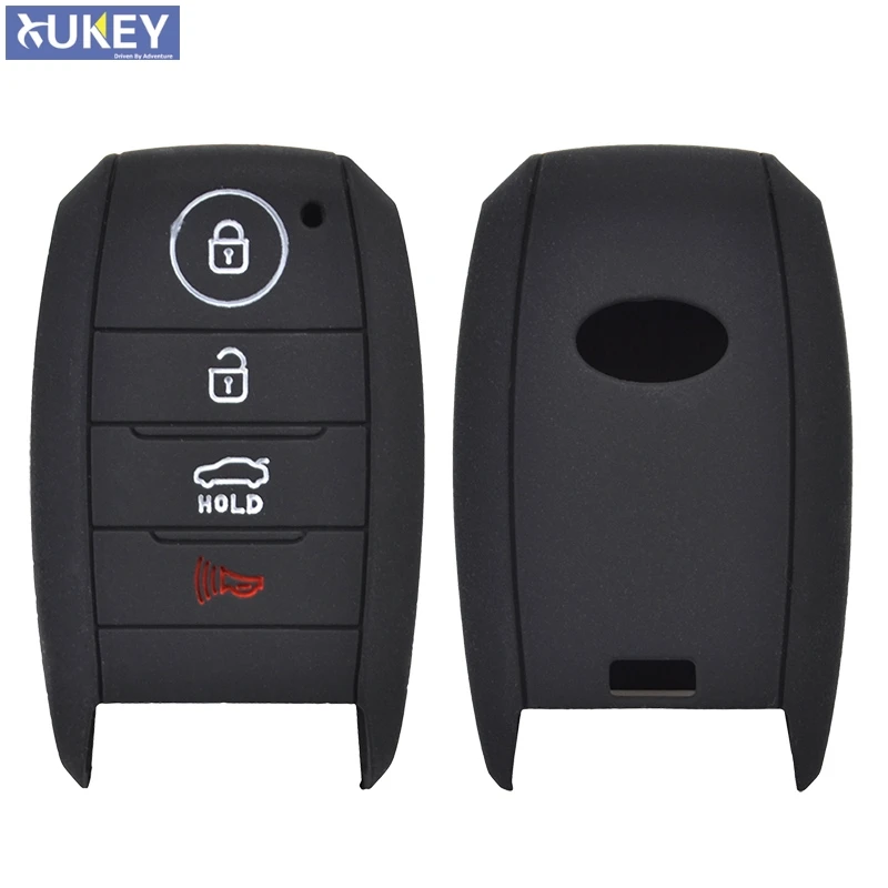 Funda de silicona con 4 botones para mando a distancia de coche, funda protectora para Kia Sorento Optima Forte Koup Soul Niro