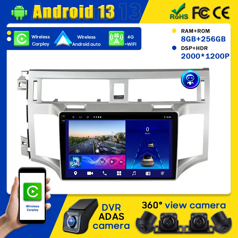 

Android Player DVD For Toyota Avalon 3 2006-2011 Car Video Multimeia Head Unit Navigation Carplay Auto GPS Radio No 2din DVD BT