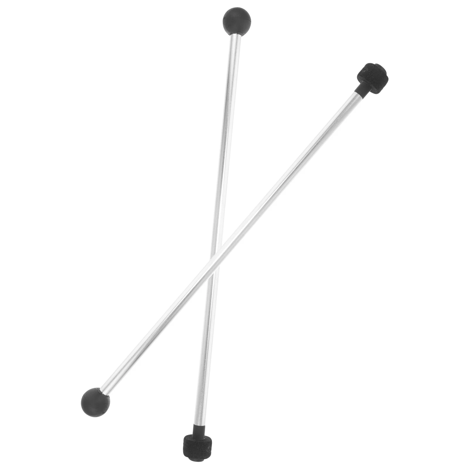 

2Pcs Double-End Marimba Drumstick Non-Slip Percussion Mallet Rubber Felt Head Xylophone Stick for Musical Instrument Practice