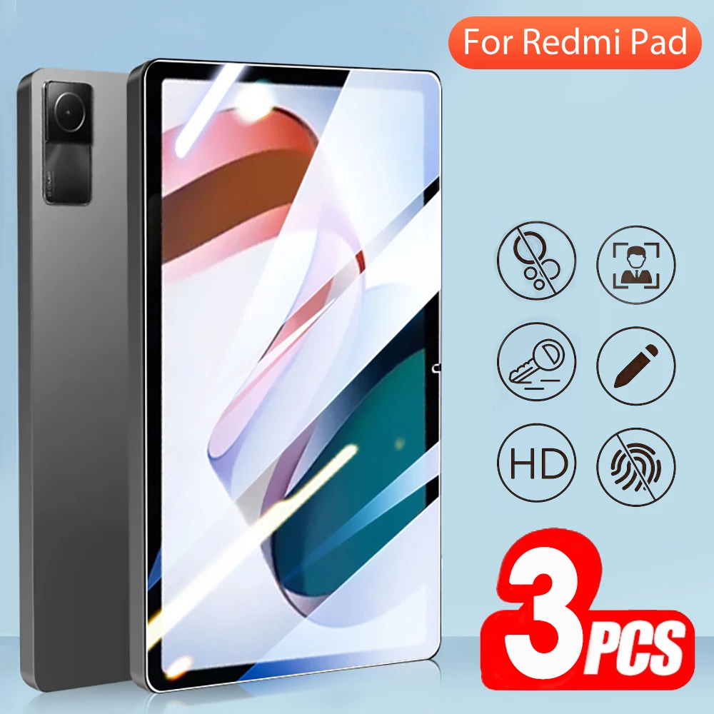 (3 Packs) Gehard Glas Voor Xiaomi Redmi Pad 10.61 2022 Volledige Dekking Schermbeschermer Tabletfilm