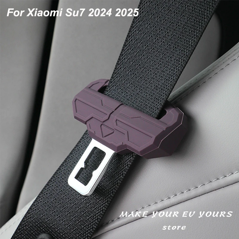 

For Xiaomi SU7 2024 2025 Safety Belt Protective Silicone Cover Interior Accessories