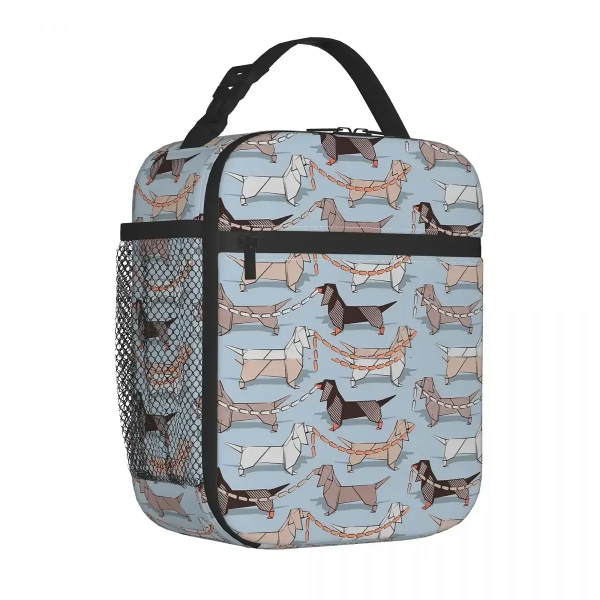 Origami Dachshunds Sausage Dogs Insulated Lunch Bag Leakproof Wiener Doxie Lover Meal Container Bag Lunch Box Tote Food Handbags