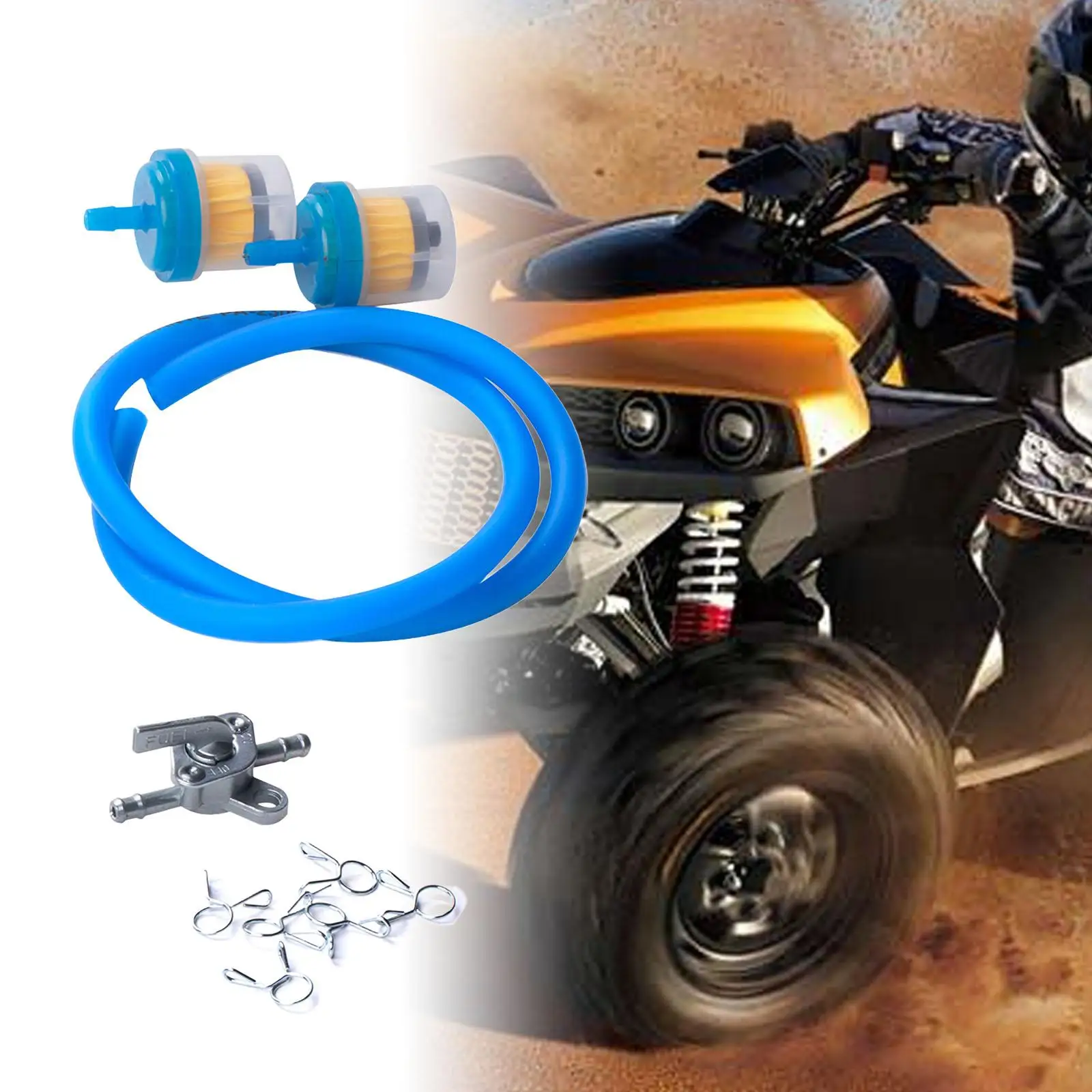 دراجة نارية فلتر زيت الغاز خرطوم أنبوب خط أجزاء الدراجة مفتاح الغاز ل Gy6 #4