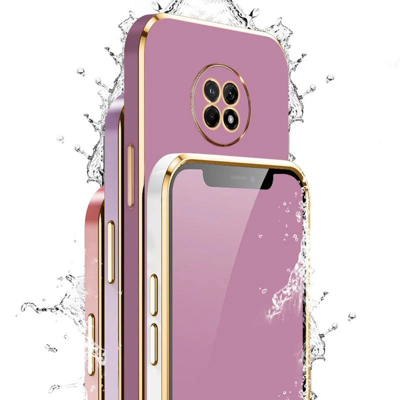 For Huawei Y9a Case Luxury Square Plating Huawei Nova Y9a Phone Case FRL-22 L23 ShockProof Soft TPU Silicone Back Cover Fundas