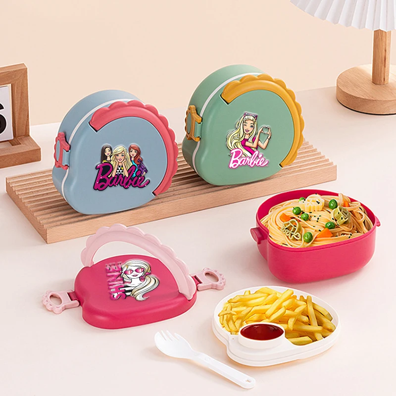 

Barbied Creative Dinosaur Lunch Box Girl Baby Anime Portable Bento Box Fashion Large Capacity Picnic Bag Fruit Food Container