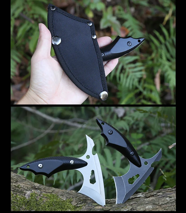 

NEW Mini Multifunctional Outdoor Stainless Steel Axe Camping Self-defense Logging EDC Axe