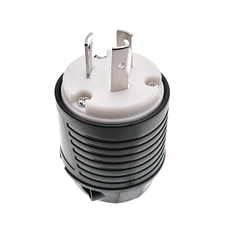 Nema L5-20P ปลั๊กไฟตัวผู้แบบมีสาย20A/125V ปลั๊กตัวผู้ที่มีสายด้วยตัวเองสำหรับอุตสาหกรรมมาตรฐานสหรัฐอเมริกา