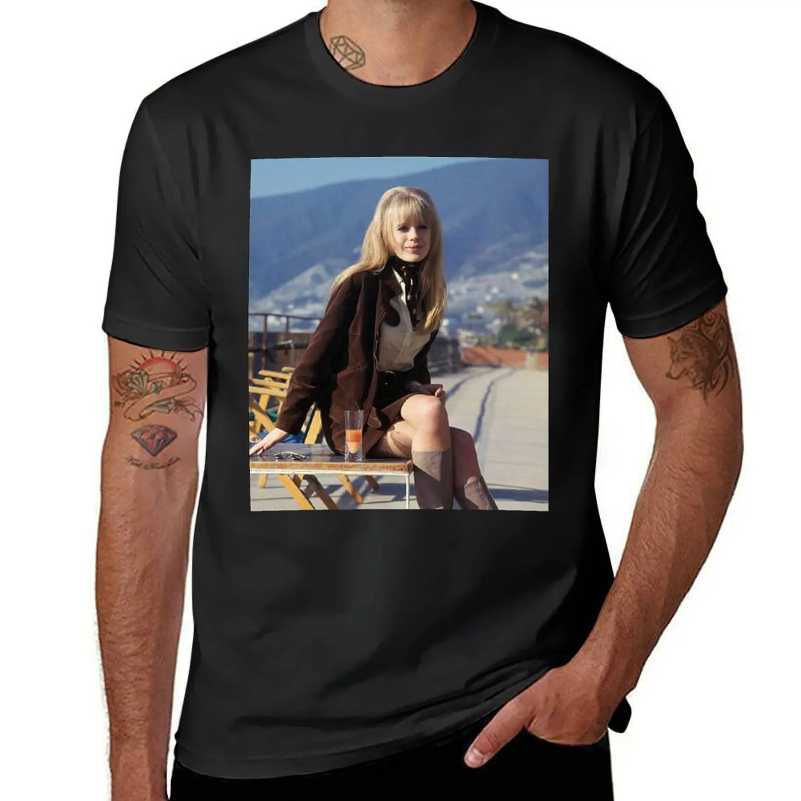 

Marianne Faithfull vintage T-Shirt summer clothes boys animal print blanks customs design your own t shirts for men