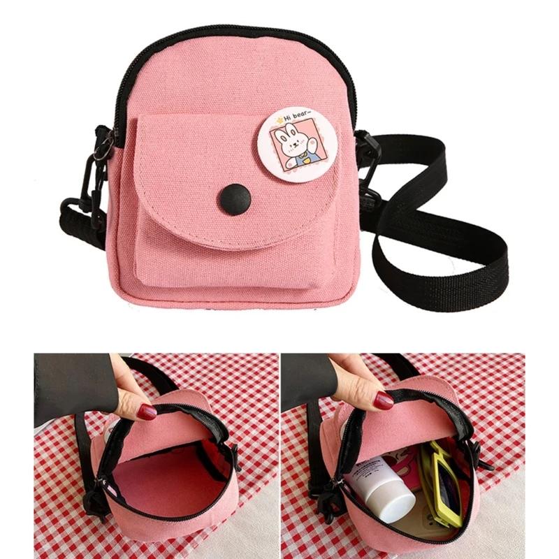 2024 NEW Canvas Bag Large Capacity Phone Bag Shoulder Bags for Teen Girl Student Crossbody Bag