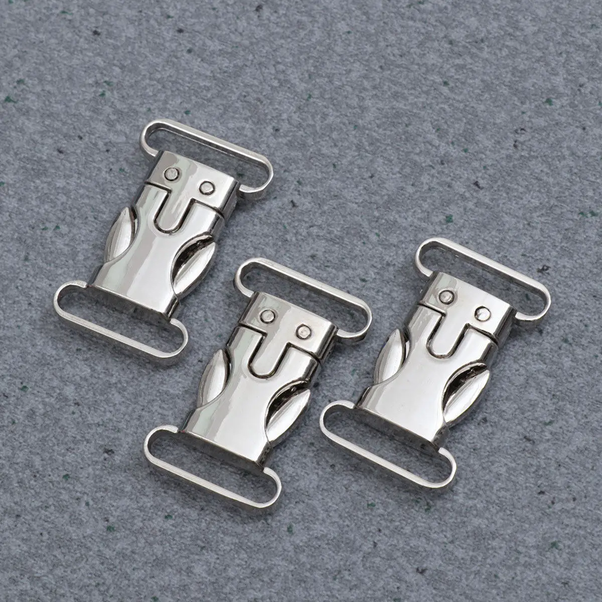 

10Pcs Silver 20Mm Metal Side Release Buckle for Bracelet Collar D-Rings Triglides Webbing Hardware