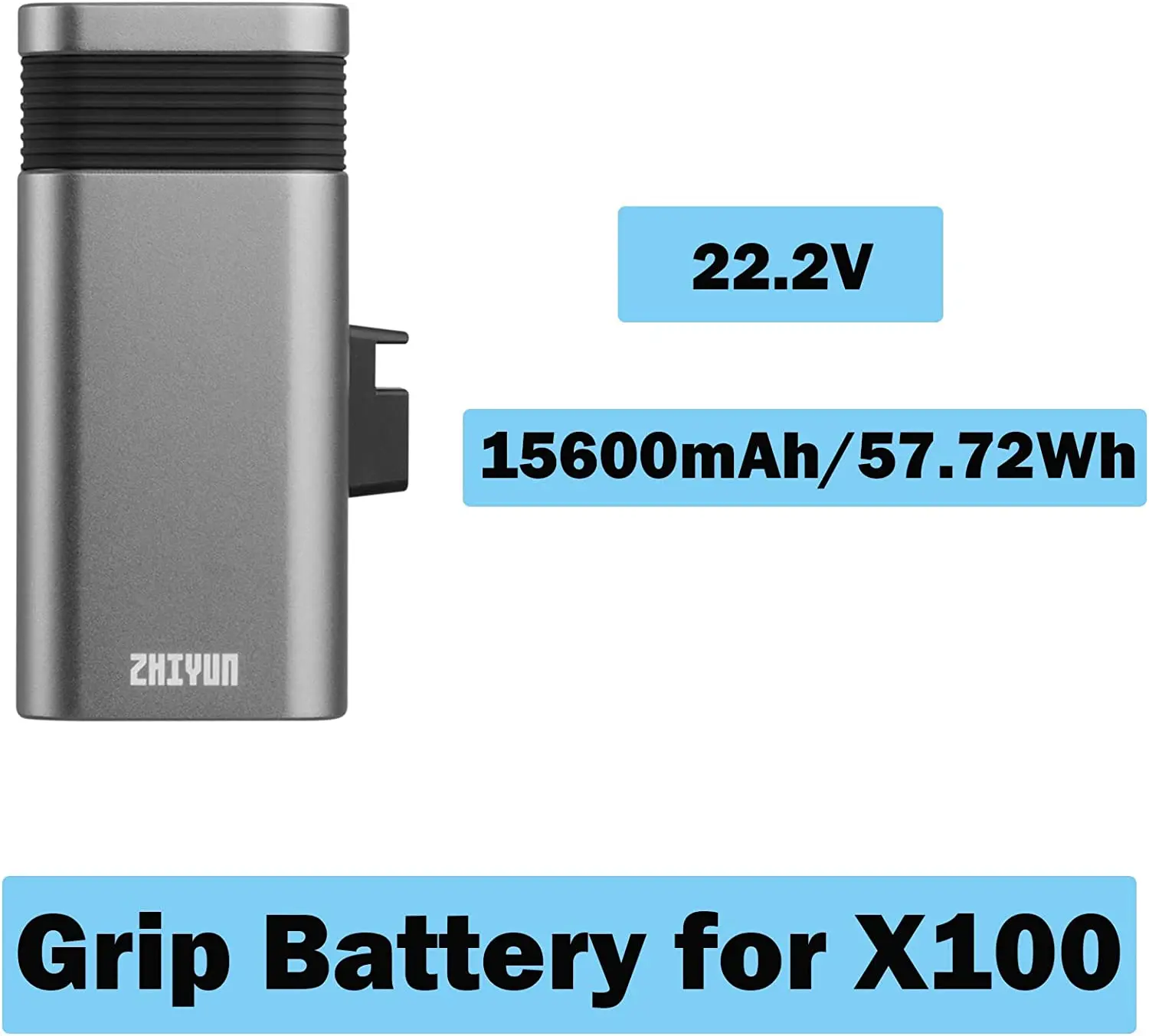 ZHIYUN MOLUS X100 Grip Battery 15600mAh USB Type-C DC Support PD Fast Charger for COB LED Video Light Photography Lighting