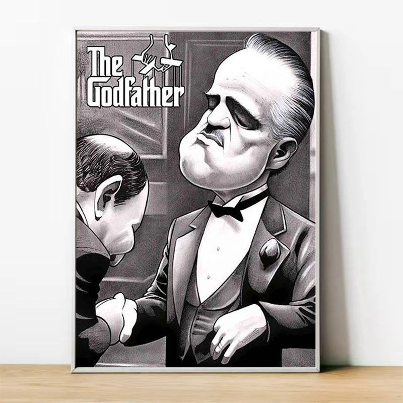 

Classic Movie Gangsters The Godfather Poster Tableau Decoration Mural Wall Posters Room Decor Interior Paintings For Home Art