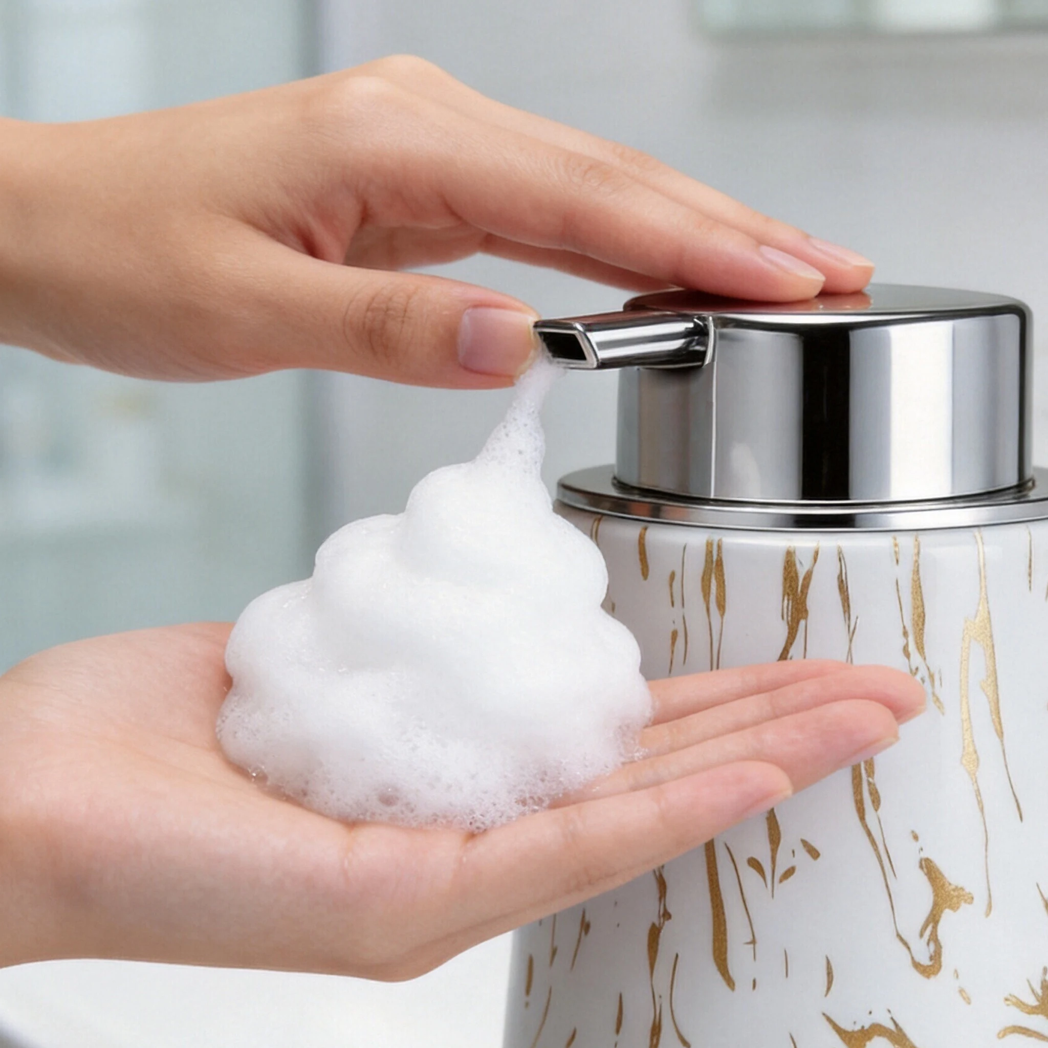 Elegante badkamer schuimzeepdi - Home Bathroom Soap Dispenser recensie en prijs