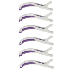 6PCS Pro Hairdressing Salon Sectioning Crocodile Hair Clamps Set