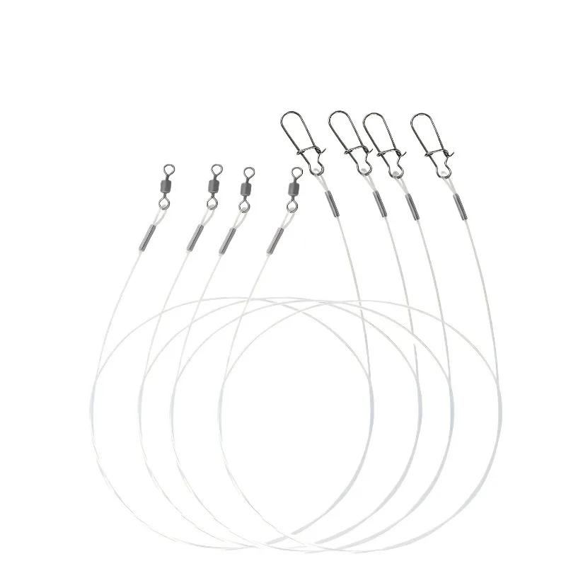 20Pcs 100% Fluorocarbon Fishing Line with Double Ring Buckle and Quick Lock Pressure, Very High-Quality Fishing Line