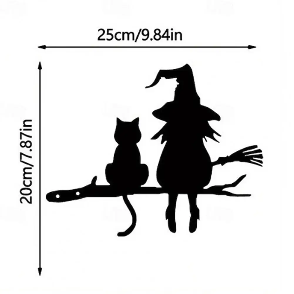 Garden Stake Decorations Unique Outdoor Decorations Halloween Garden Stake Witch Cat Decoration Iron Tree Insert