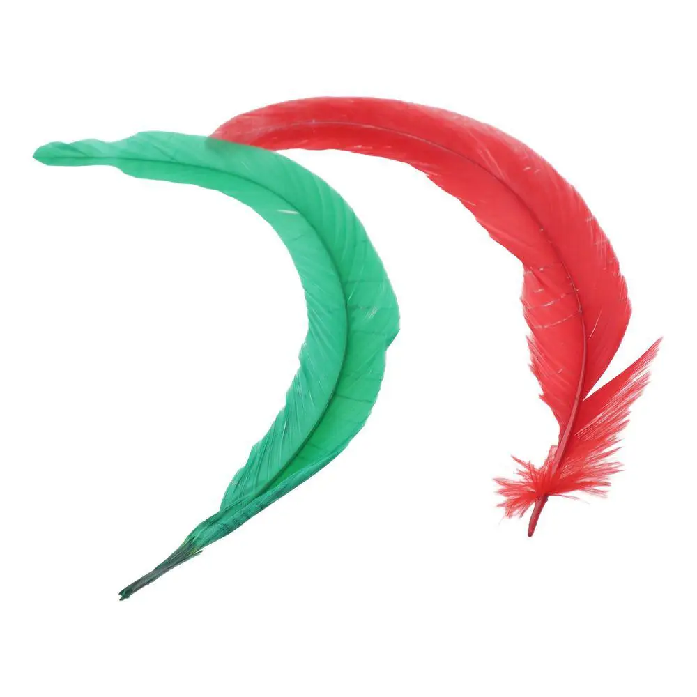 Plumes de Coq Multicolores Bleues et Rouges de 12 à 14 Pouces, 30 à 35cm, Accessoire de Bricolage