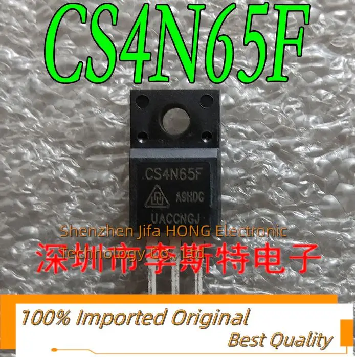 Mosfet輸入オリジナル、最高品質、cs4n65f、TO-220F、650v、4a、ロットあたり10個