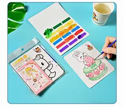 20pages Children's Watercolor Coloring Book,Drawing And Coloring Paper, Student Coloring And Drawing Book