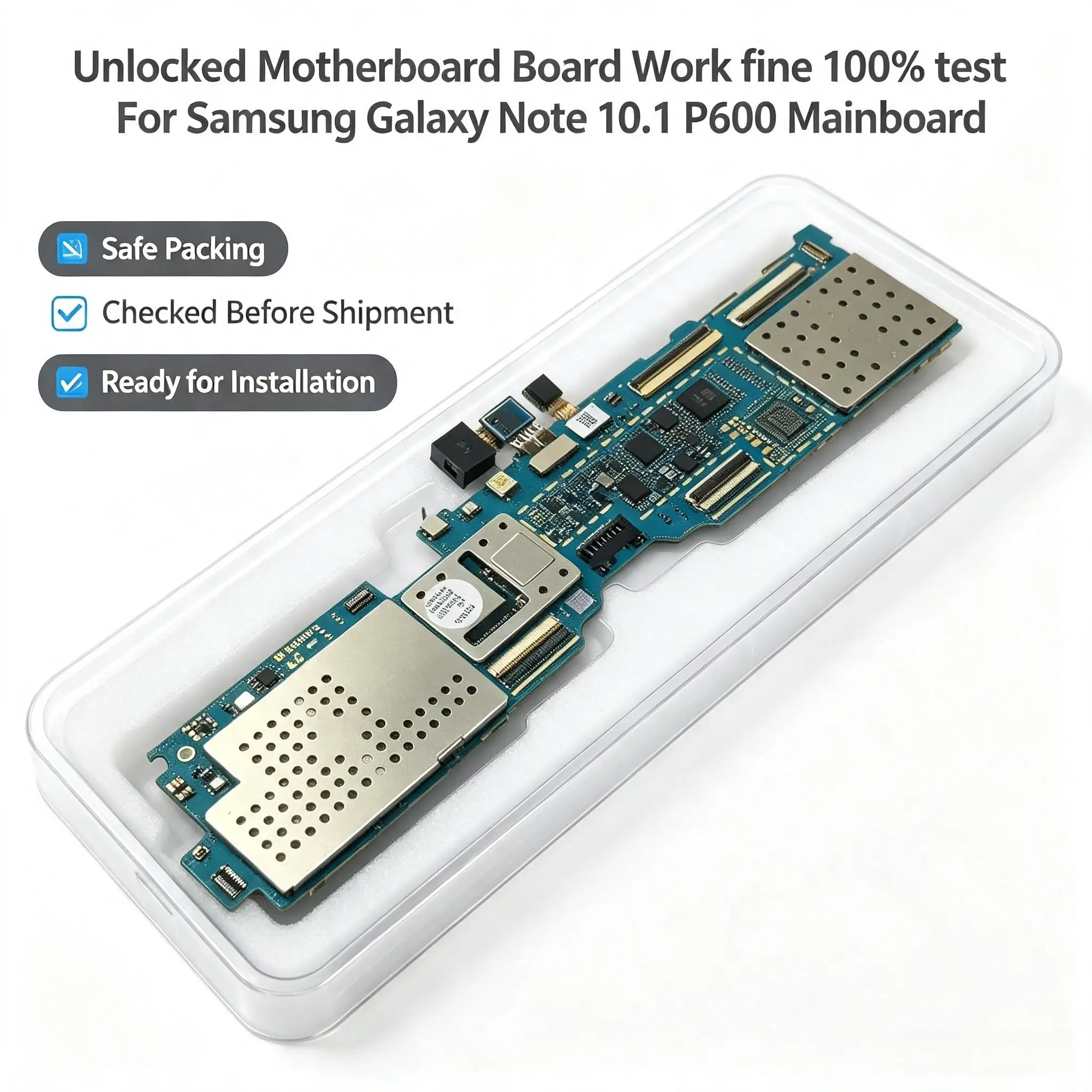 Replacement Mainboard Logic Board Motherboard With Chips For Samsung Galaxy Note 10.1 P600 P601 Tested Working Unlocked