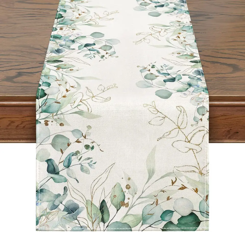 Spring Table Runners for Dining Table Decoration & Accessories Water Grass Runner Wedding Decor Party Elegant Parties Room