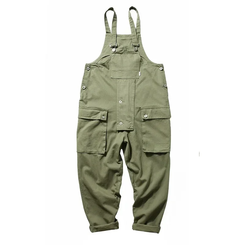 Pop Japanese Style Loose Fit Men's And Women's Trendy Jumpsuit Vintage Ame Kang Kang Casual Pants Skill Jumpsuit Cargo Pants