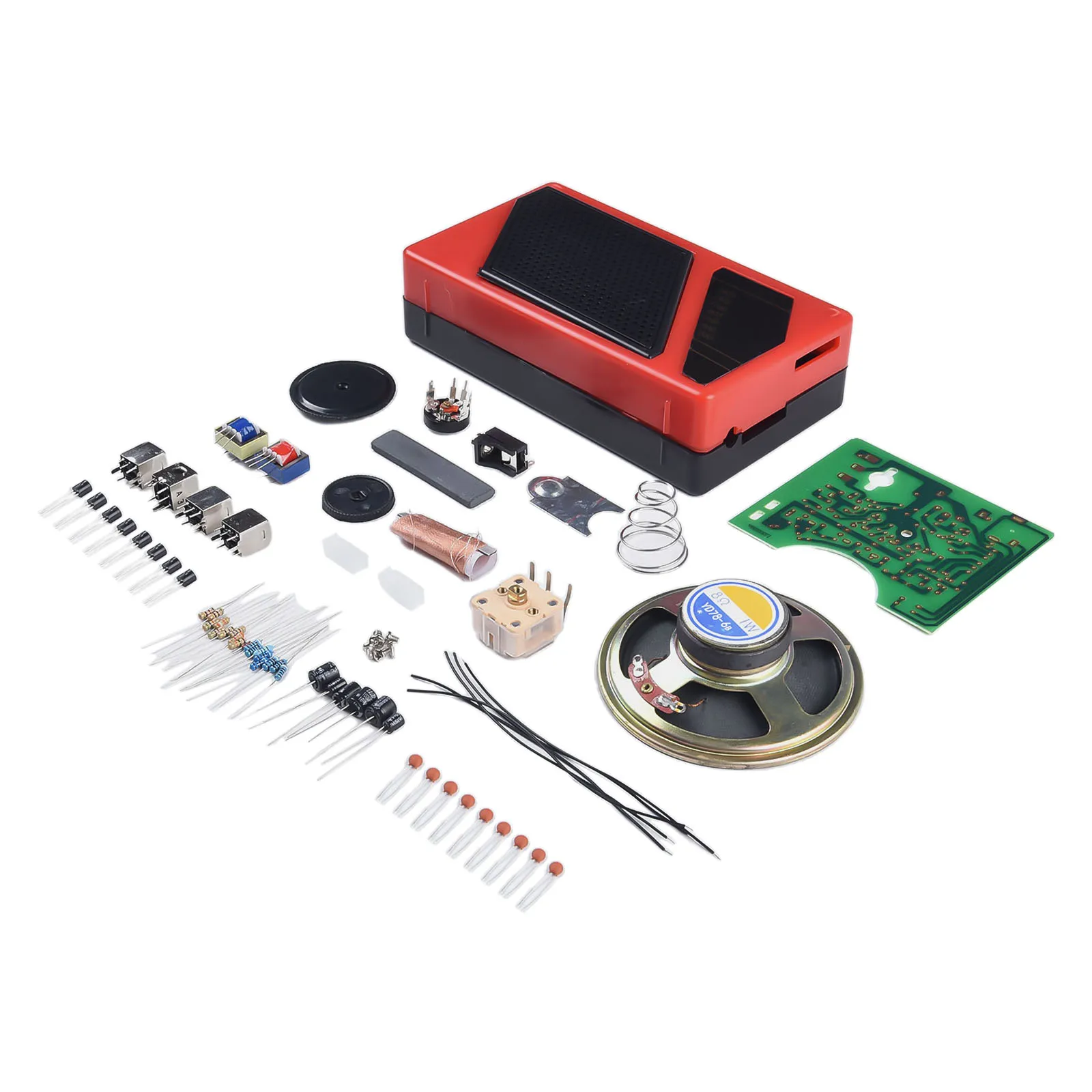 921 Eight-Tube Radio Radio Kit WK-56-82 Electronics Production Kit Red Teaching Training Assembly 530-1605KHz New