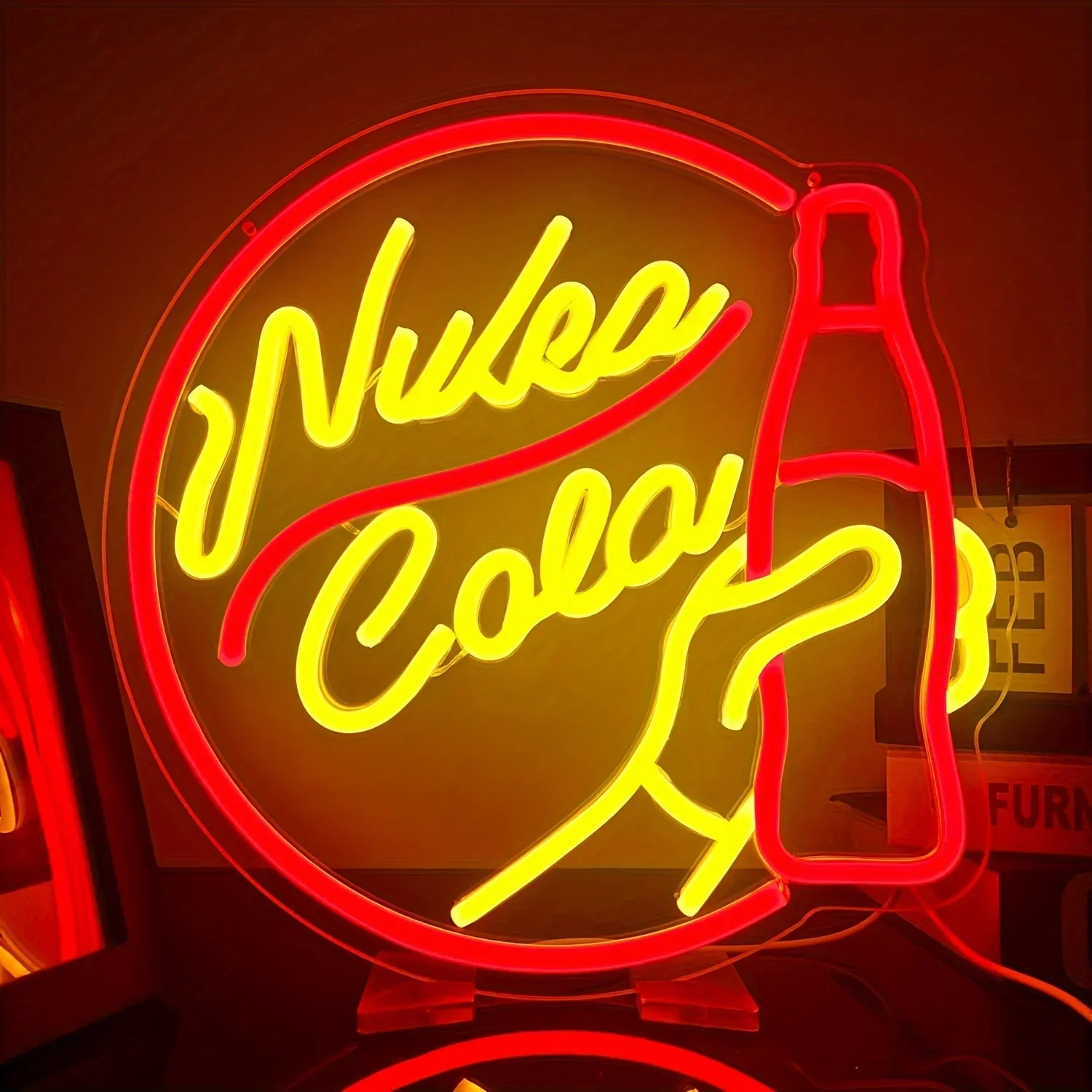 Cola Bar Light Neon Sign,LED Sign Wall Decor Business Hours Sign for Home Bar,Game Room,Bistro,Club,Man Cave Party Decor