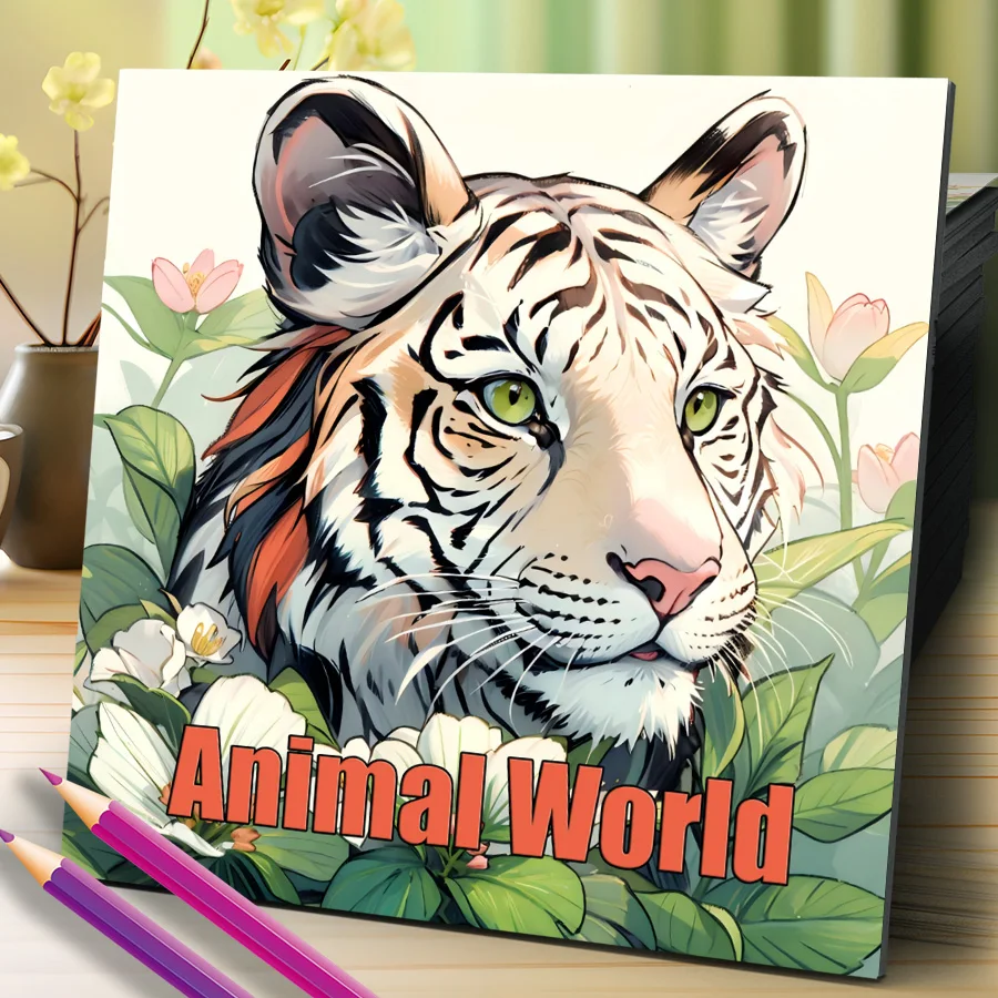 Bview Art Animal World Coloring Book Adult Picture Book Original Design