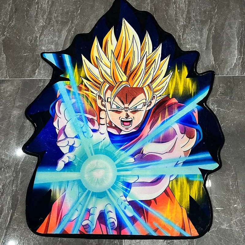 Customize Anime Dragon Ball Goku Super 2 Super 3  Irregular Design Decorative Mat Non-slip Decor Rugs Carpets for Car Livingroom