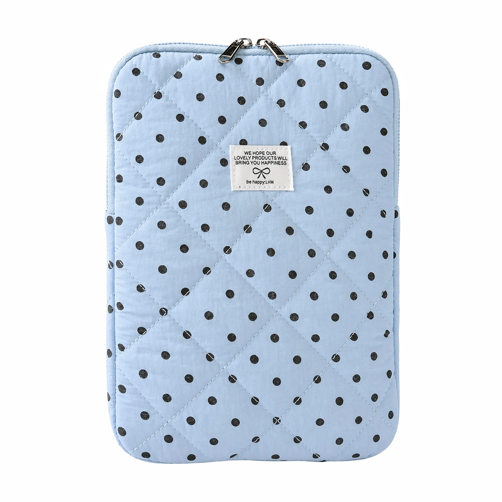 Polka Dot Carrying Laptop Bag Shockproof Soft Computer Liner Bag Aesthetic Puffy Laptop Case for Travel Work College Shop