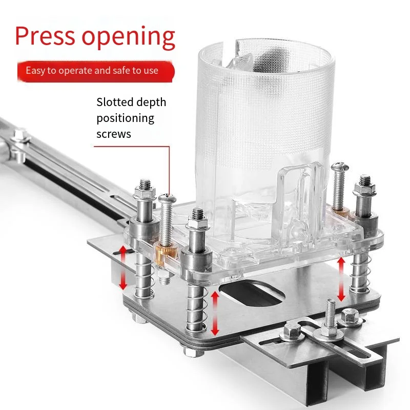2-in-1 Joiner Slotter Closet Cabinet Invisible Fastener Hinge Hole Opener Mold Trimmer Woodworking Tools