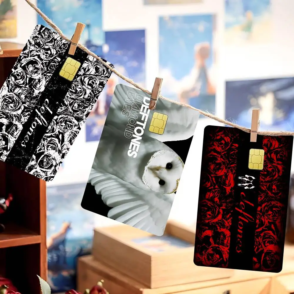 Band D-Deftones Music Anime Front Cover Film Sticker Skin for Credit Debit Card Small Large Chip