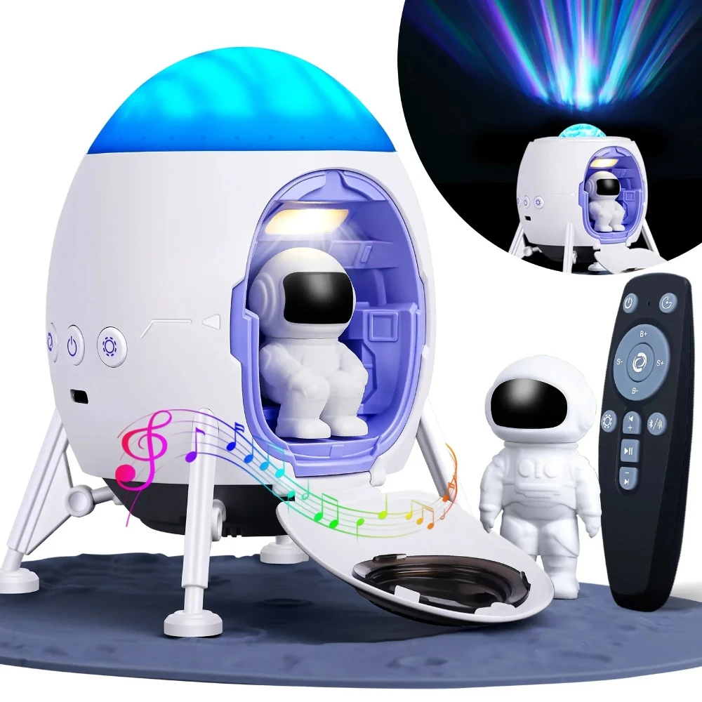 Lander Galaxy Nebula Space Lamp, LED Night Light Projector Ceiling Decoration, Disco Ball Light, LED Starry Sky Light for Gifts