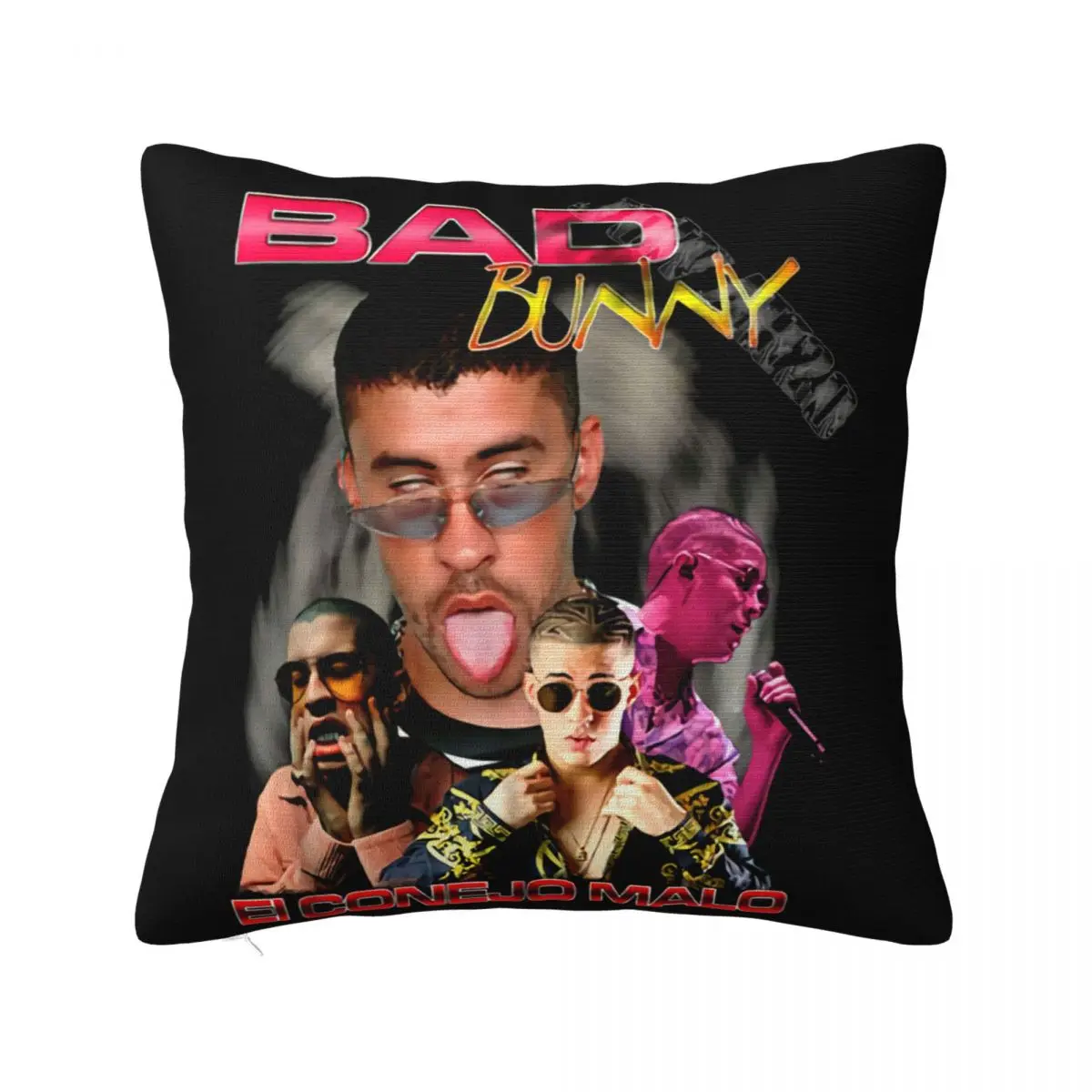 Bad Bunny Funny Birthday Cotton Vintage Gift For Men Women Youth Any Logo Cheap Price New Hot Sale Pillow Case