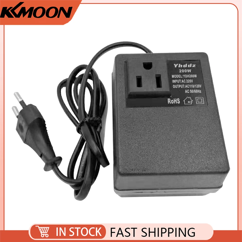 

220V To 110V Transformer 200W Voltage Converter Step Down Transformer Voltage Converter Travel Adapter EU/US/UK Plug Inverter