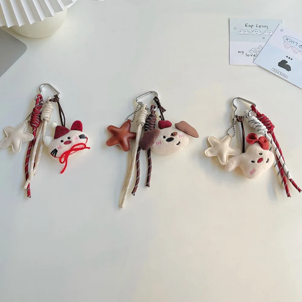 جديد الكرتون الدب أفخم دمية قلادة متعددة الأغراض البني النايلون الحبل زخرفة اليدوية حبل حقيبة معلقة الملحقات