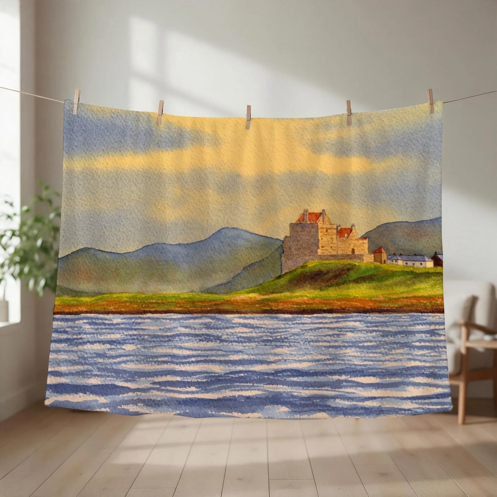Duart Castle Isle Of Mull Scotland Throw Blanket christmas gifts Thins Soft Big Luxury Brand Blankets