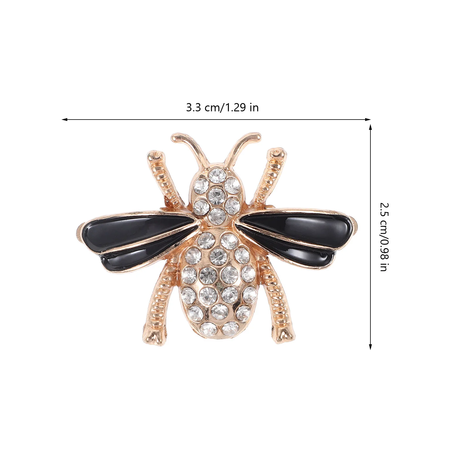 2 Pcs Shoe Buckle Rhinestone Charms Women Horn Flat Clips Accessories for Girls Bee Decor Metal