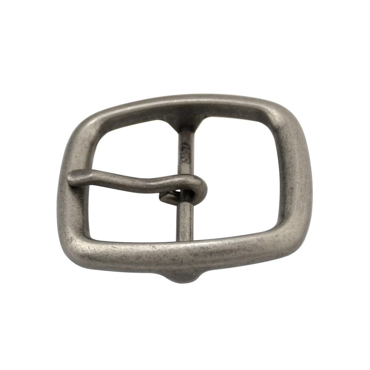 1piece Middle Center Bar Buckle 40mm Metal Retro Silver Men\'s Casual Single Pin Center Bar Buckle Leather Craft Webbing