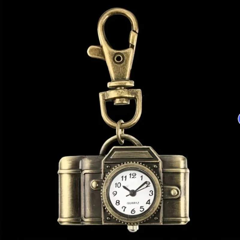 classic retro camera backpack keychain pendant watch for male and female students cartoon cute accessories2027