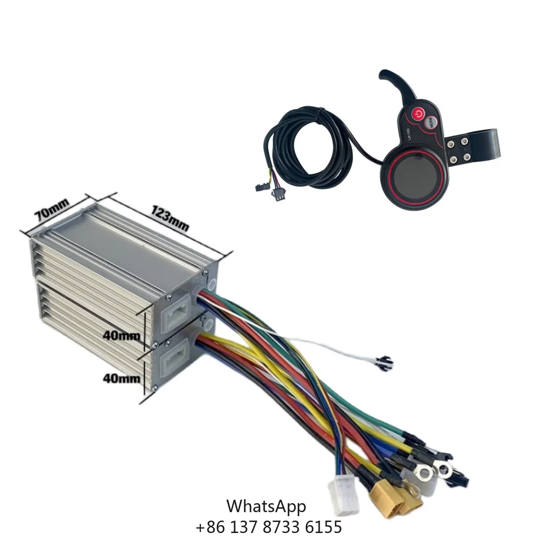 48V 52V 60V 25A 28A Electric Scooter Dual Drive Brushless Controller With LH-100 LCD Display Accelerator Conversion DIY